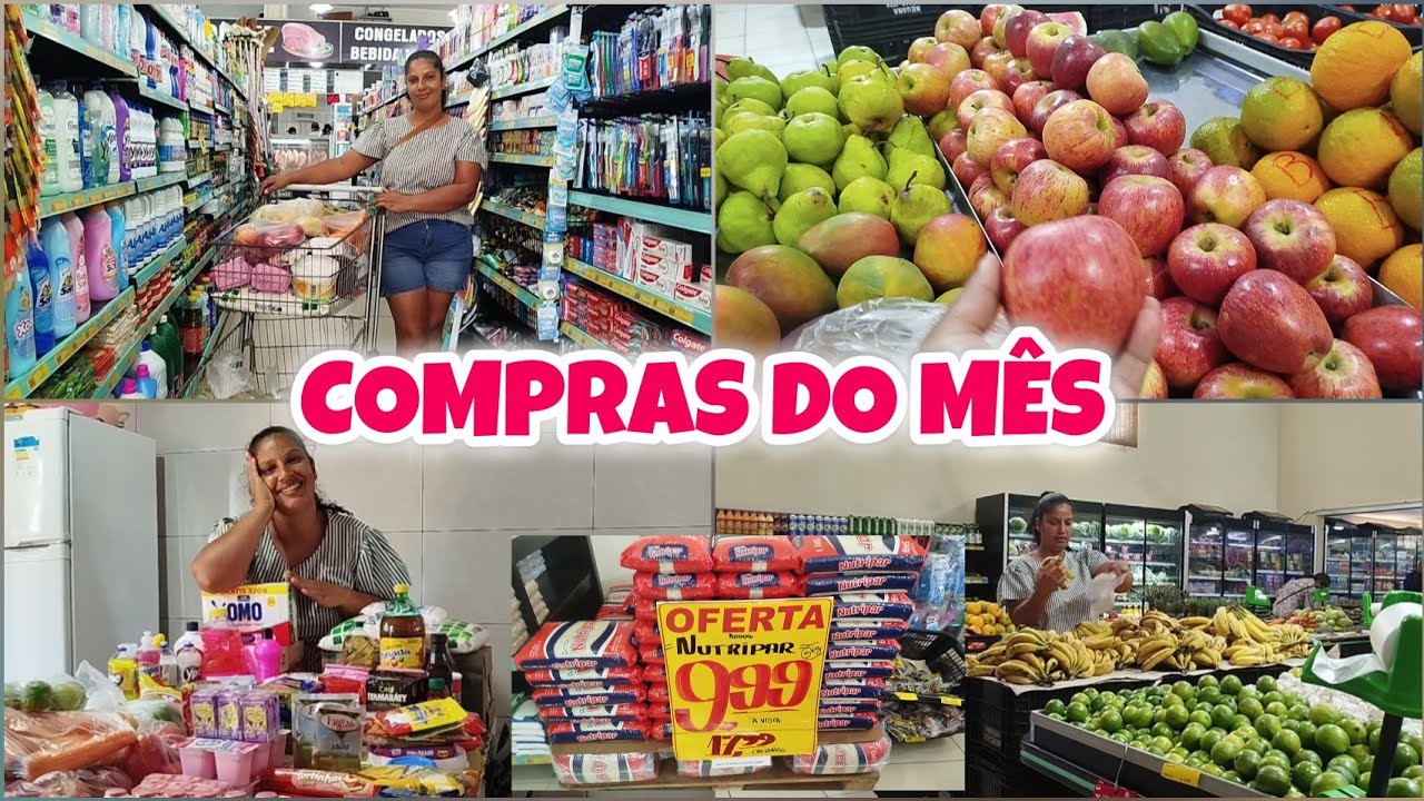 COMPRAS DO MÊS PARA 5 PESSOAS (Mãe Solo) VLOG | PREÇOS+ VALOR TOTAL | DEUS PROVÊ SEMPRE🙏🛒