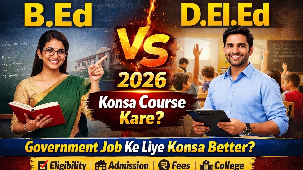 bed kare ya deled 2026 | B.Ed vs D.El.Ed which is better | deled admission 2026 | bed admission 2026