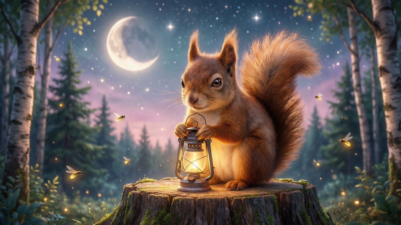 Сказка на ночь для детей: Золотистая белка и сонный фонарик | Bedtime Dreamy Paws