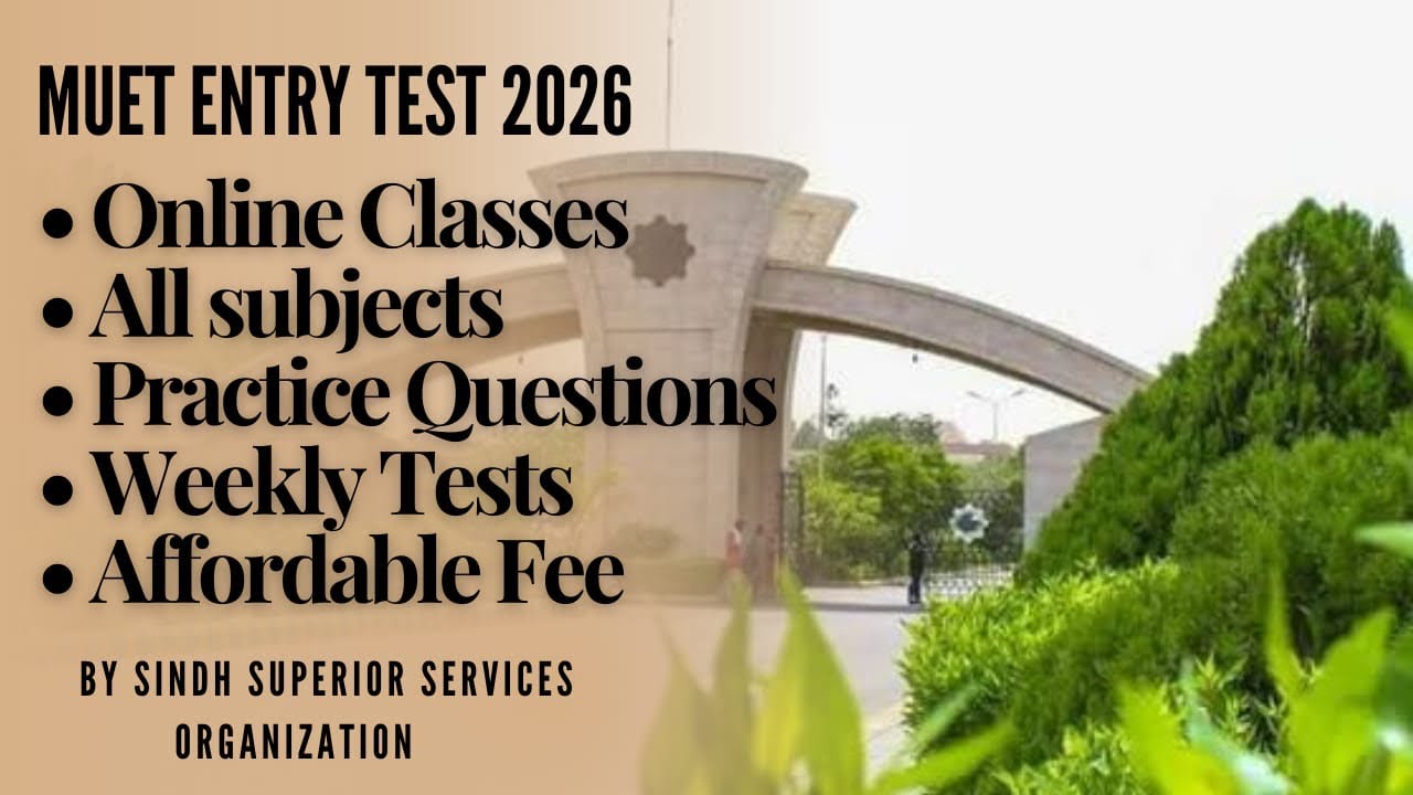 Online Classes for MUET Entry Test 2026 || Beneficial for Rural Students || Affordable Fee