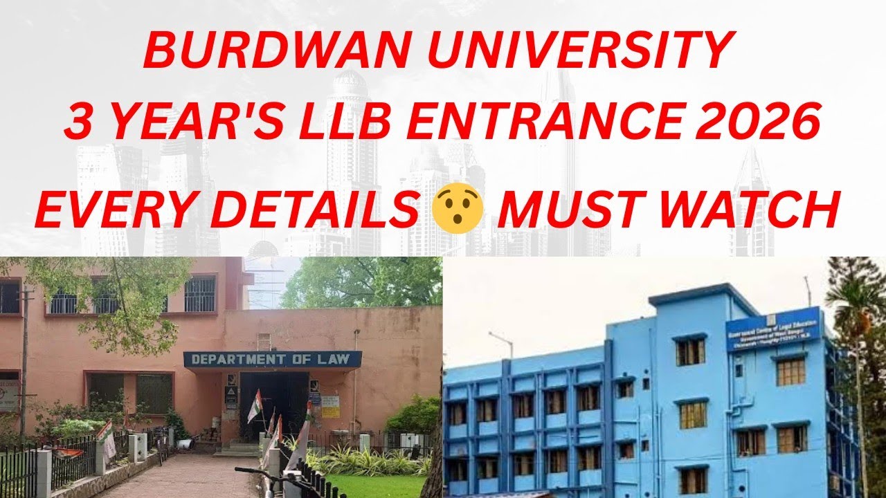 || BURDWAN UNIVERSITY 3 YRS LLB ENTRANCE 2026 || BU CLAT 2026 (3 YRS LLB) || BU LAW 2026 || LCA ||