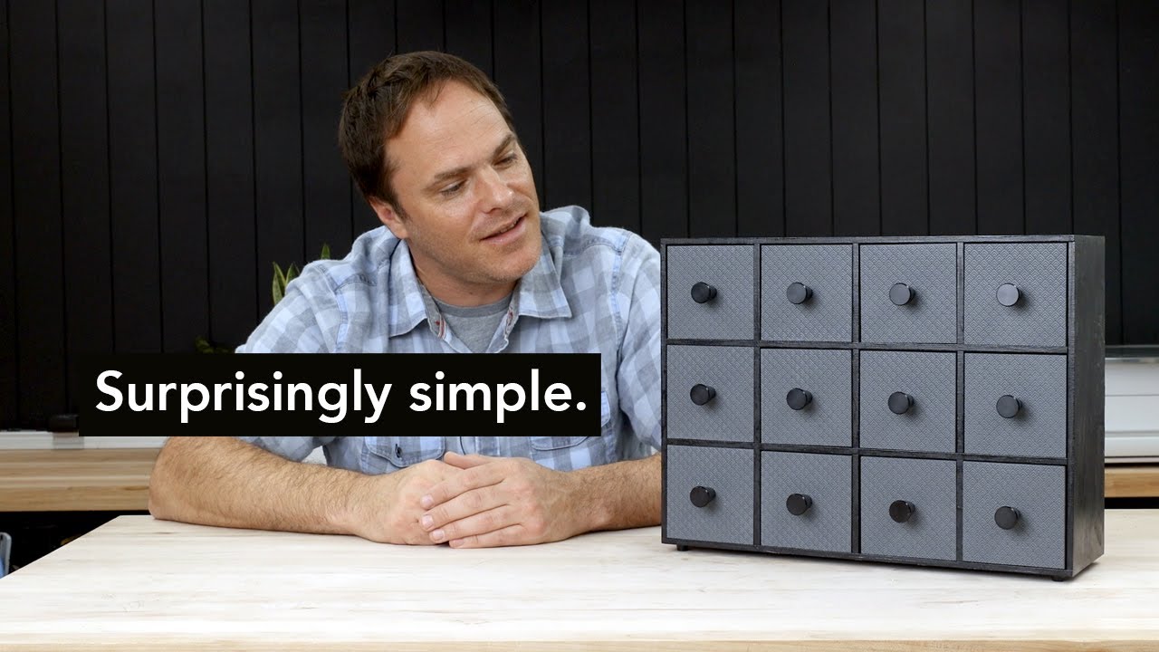 Surprisingly Simple Lasercut Drawer Unit | Glowforge and Cuttle.xyz