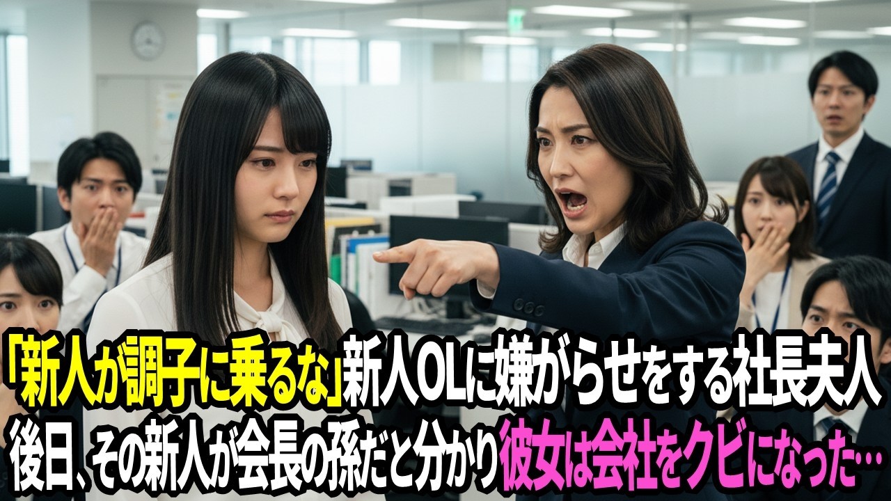 新人をいじめる社長夫人…だがその新人の正体を知った瞬間、会社が凍りついた