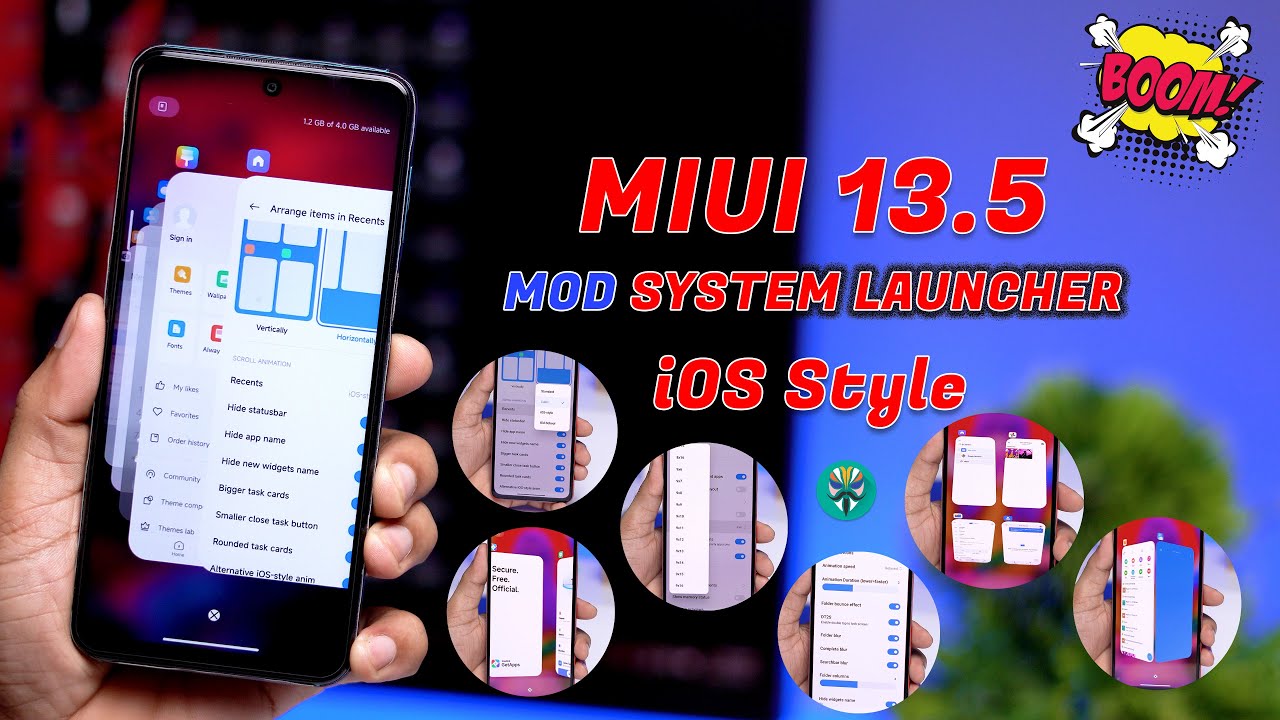 MIUI 13.5 Modded System Launcher for Xiaomi Users, iOS Style, Cubic. Old School Style and more..