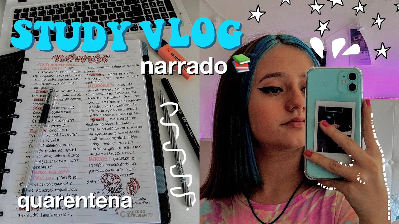 study vlog na quarentena (narrado) 📝✨ | study with me