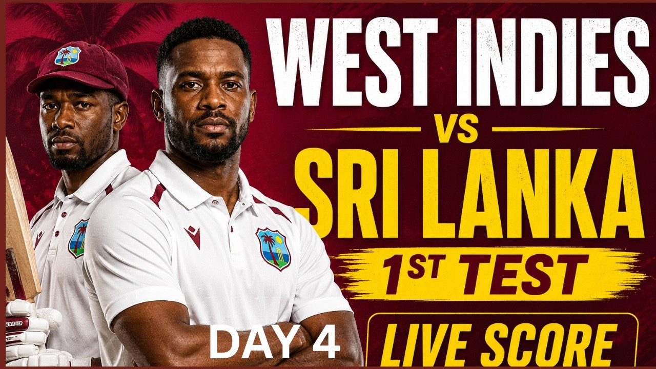 DAY 4 LIVE SCORE! - West Indies vs Sri Lanka 1st Test Live Score Live commentating!