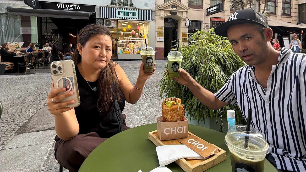 My first time live in YouTube / new matcha 🍵 Kaffee / @choi at stephplatz