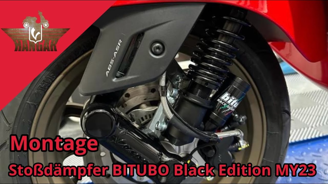 Stoßdämpfermontage BITUBO Black Edition für Vespa GTS 2023- Vespa GTS MY23 Shock absorber bitubo