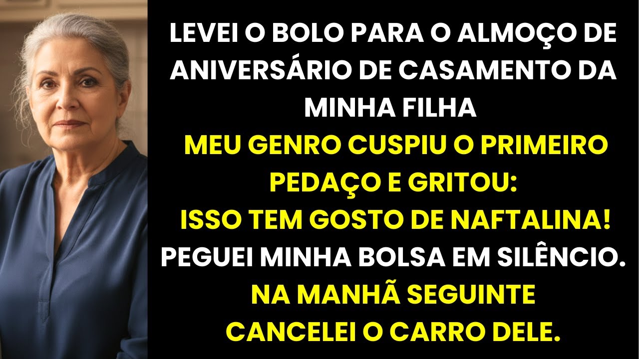 Meu genro cuspiu meu bolo e gritou: 