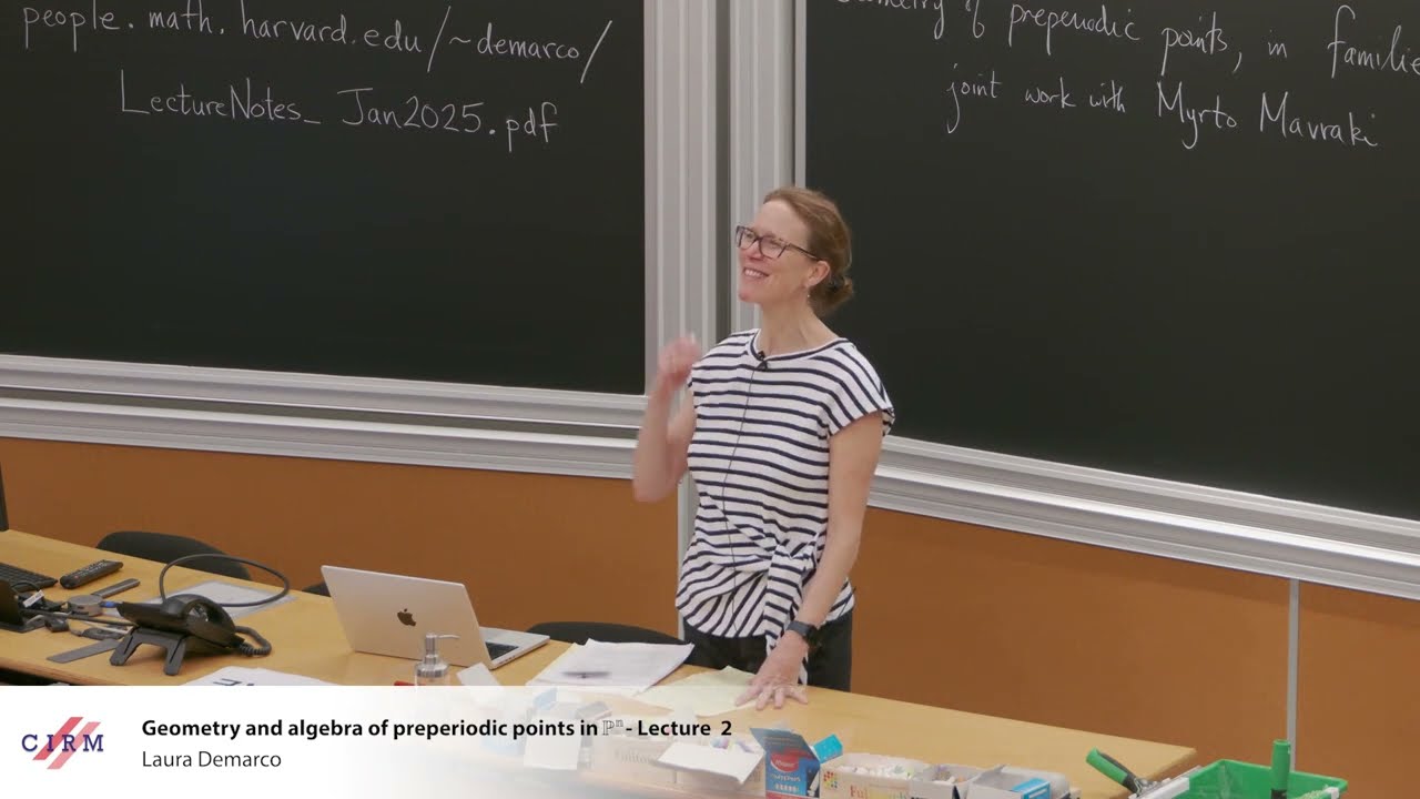 Laura DeMarco : Geometry and algebra of preperiodic points in PN - Lecture 2
