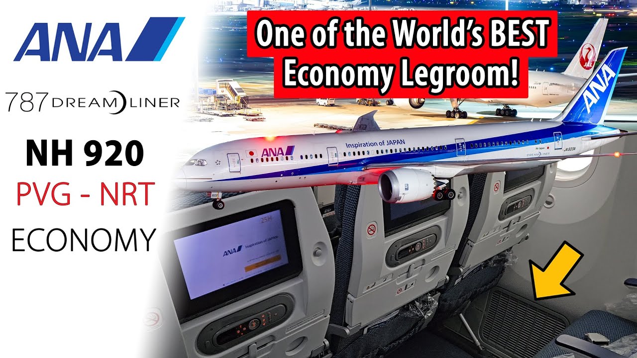All Nippon Airways' (ANA) MOST SPACIOUS Economy Class! | Boeing 787-9 | 🇨🇳 Shanghai to 🇯🇵 Tokyo