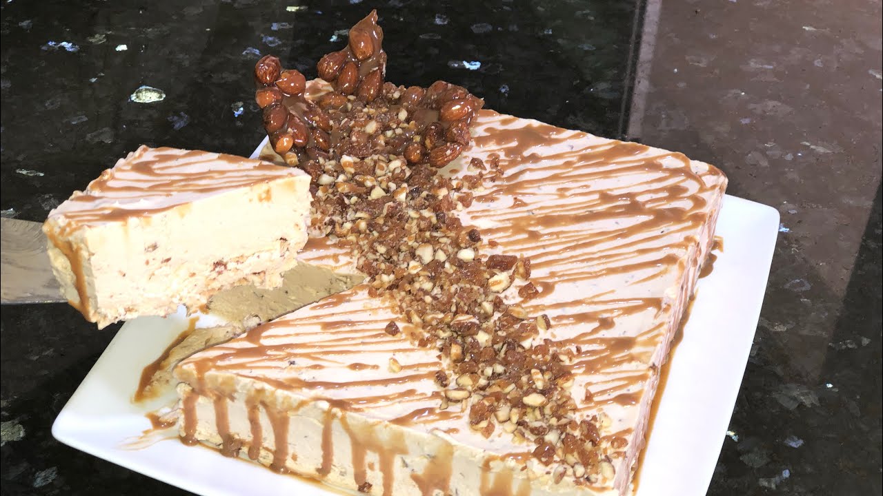 كلاص للعيد باللوز و الكراميل معلك ولديذ و سريع التحضير  .Tarte glacée