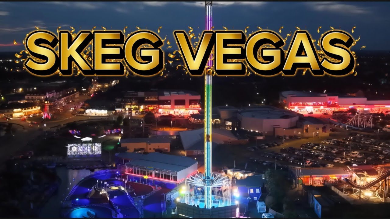 DJI AIR 3S SKEGNESS BIG BEN PLEASURE BEACH NIGHT FLIGHT