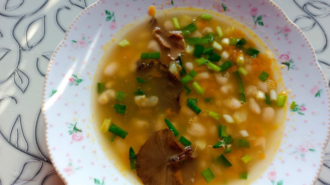НА ПОСТ. Фасолевый суп с грибами. Питательно и вкусно.
