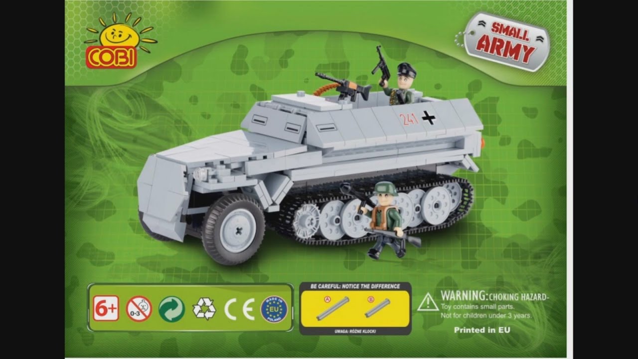 COBI Small Army WWII 2442 Sd.Kfz. 251 Hanomag - instruction timelapse