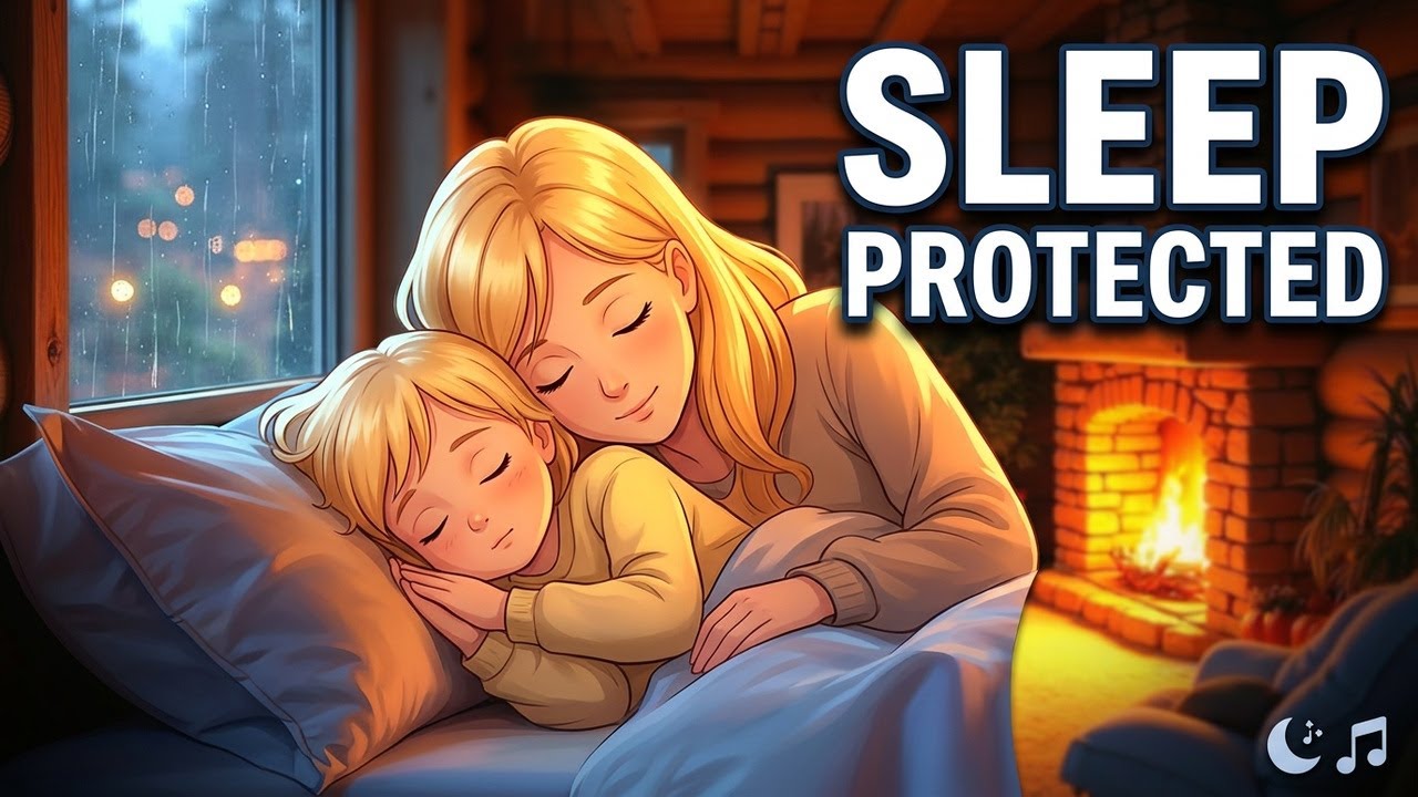 Cozy Family Night by the Fireplace 🔥 Soft Piano & Crackling Fire Sounds for Sleep | 6 Hours