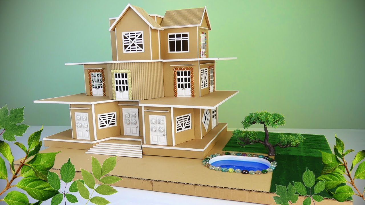 Como fazer uma linda casa de papelão - casa dos sonhos # 20