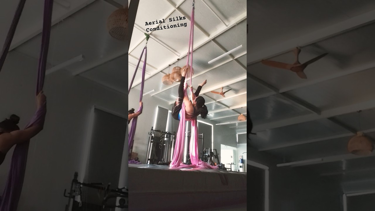 Aerial Silks Conditioning - helps to build strength &:stamina. #aerialsilks #conditioningtraining