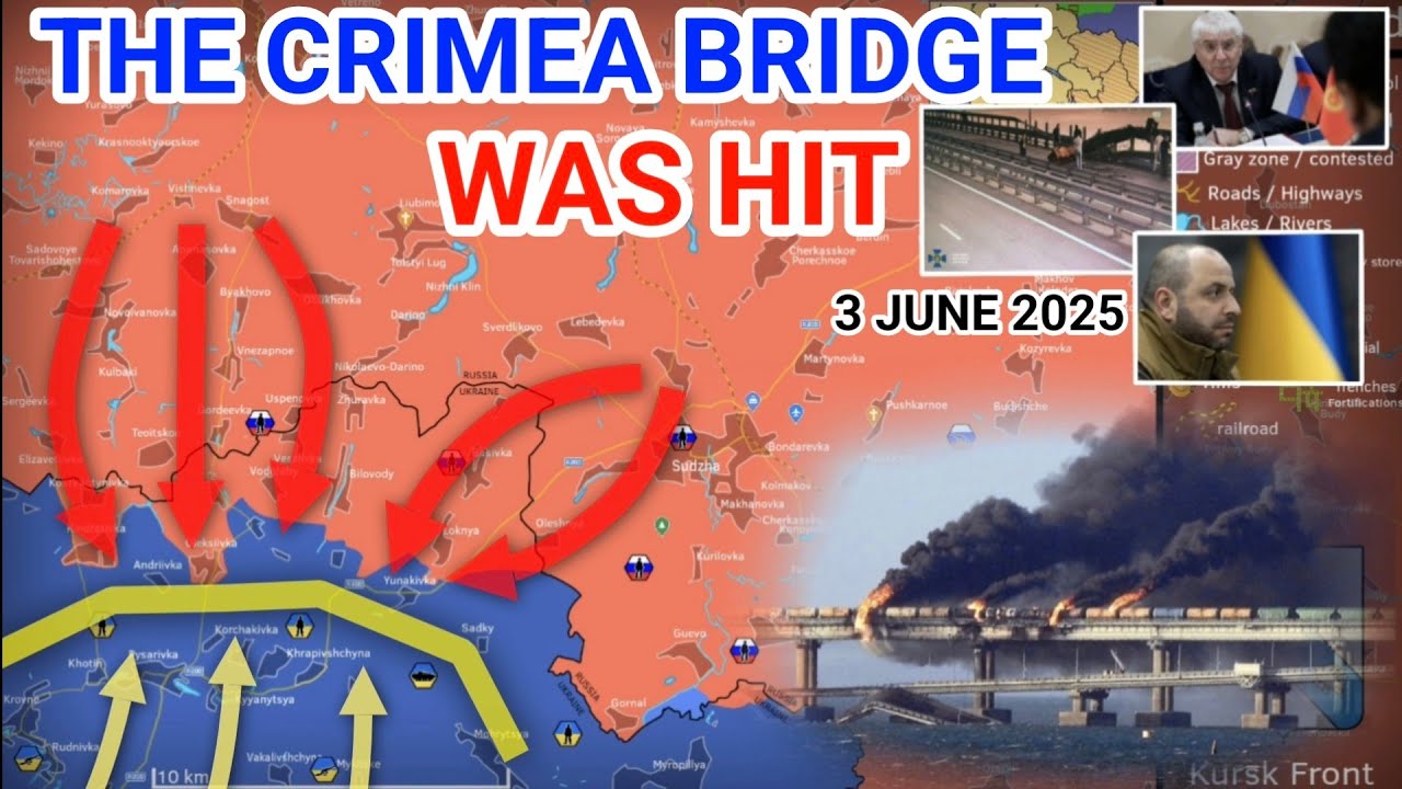 The Crimean Bridge has been hit again | Buffer zone expanded in Sumy [3 June 2025]