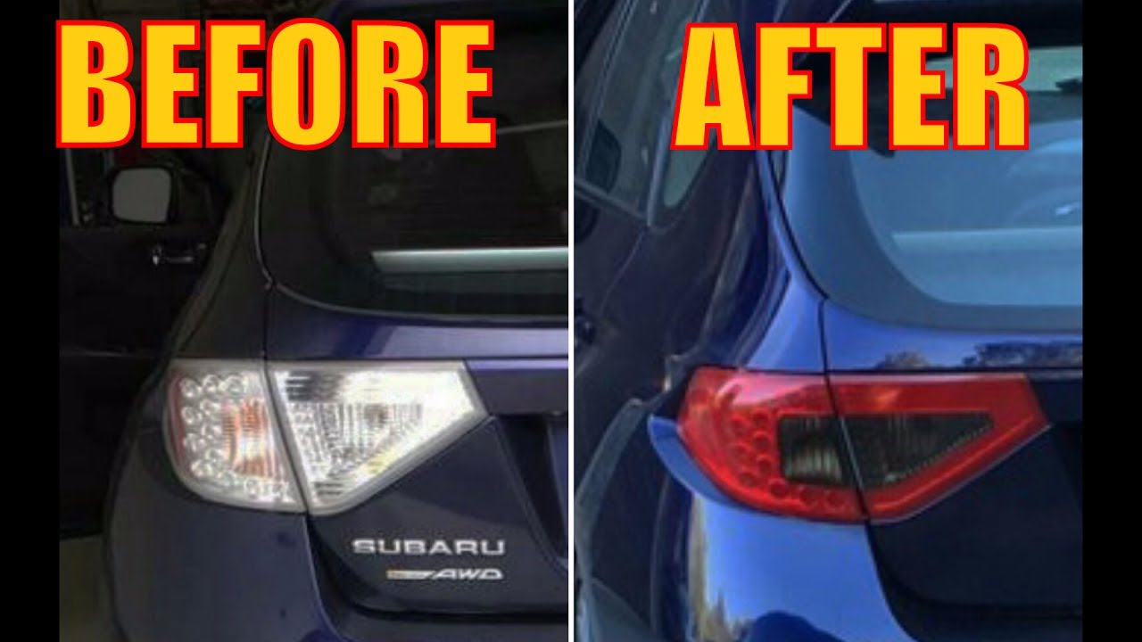 HOW TO INSTALL TAIL LIGHT TINT VINYL OVERLAYS   - Subaru WRX