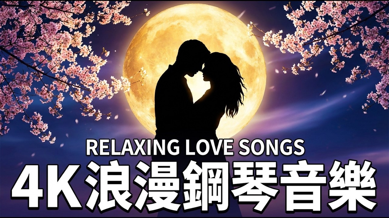 4K 浪漫鋼琴音樂 🌙 情人節愛情氛圍 (2小時放鬆音樂)#情人節 #浪漫鋼琴 #4K音樂