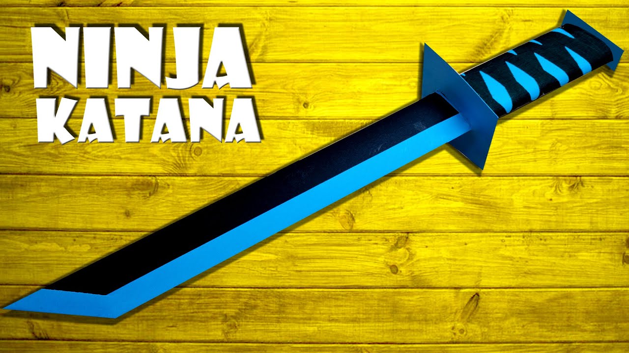 Ninja Katana Schwert selber machen aus Papier basteln - paper ninja katana sword DIY [4K]