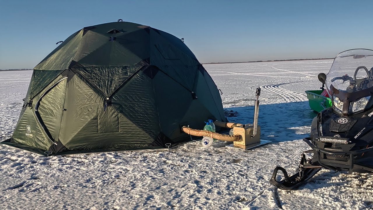 ТЕСТ Отопителя е - corner и Палатки Yurta 420 Universal от RUSTRAIL Рыбалка на карася оз.Уелги