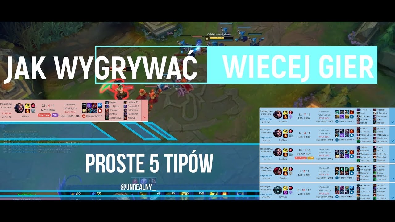 TOP 5 Sposob&oacute;w jak wygrywac w SoloQ LoL