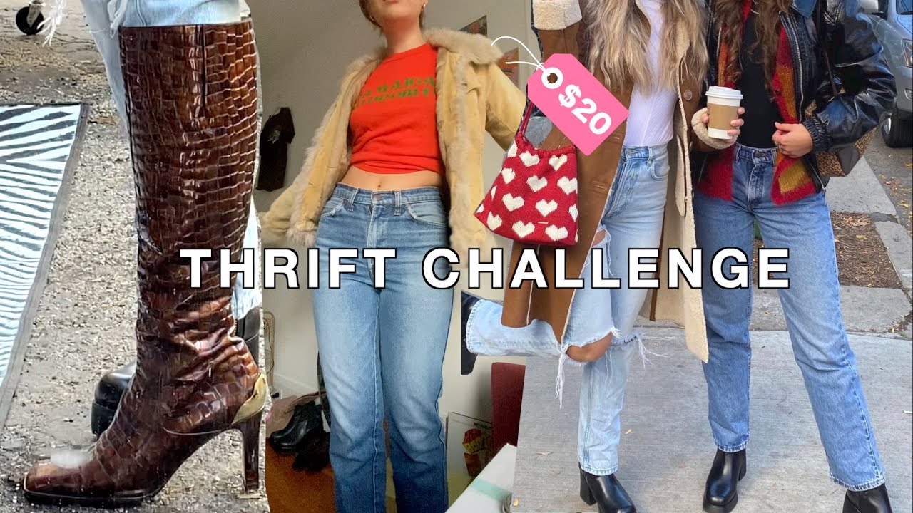 $100 VINTAGE OUTFIT CHALLENGE *thrift with me*