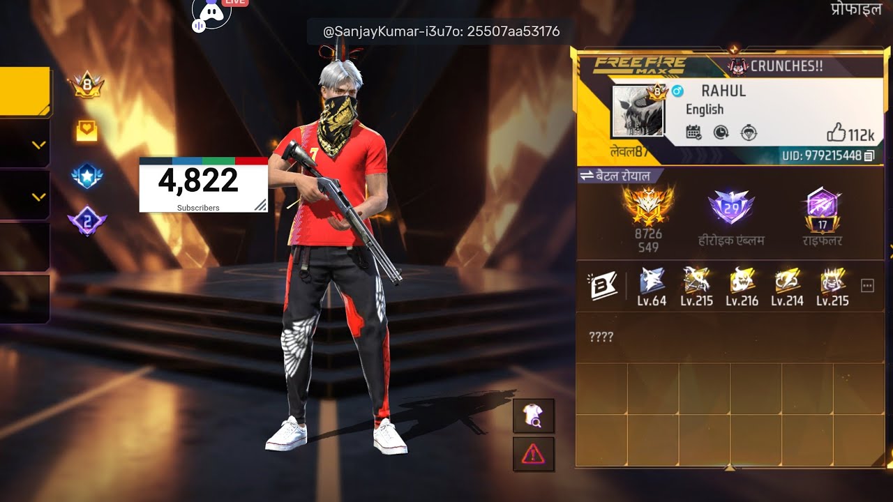 all Player Free Fire Id Check ☠️ 😱 😈 ✔️ ✅️ #freefiremaxlive