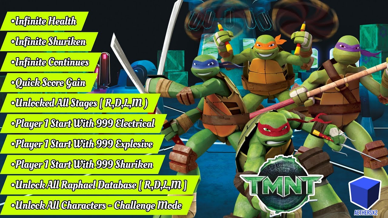 Teenage Mutant Ninja Turtles Aethersx2 Cheat Code | TMNT Aethersx2 Everything Unlocked Cheat Code
