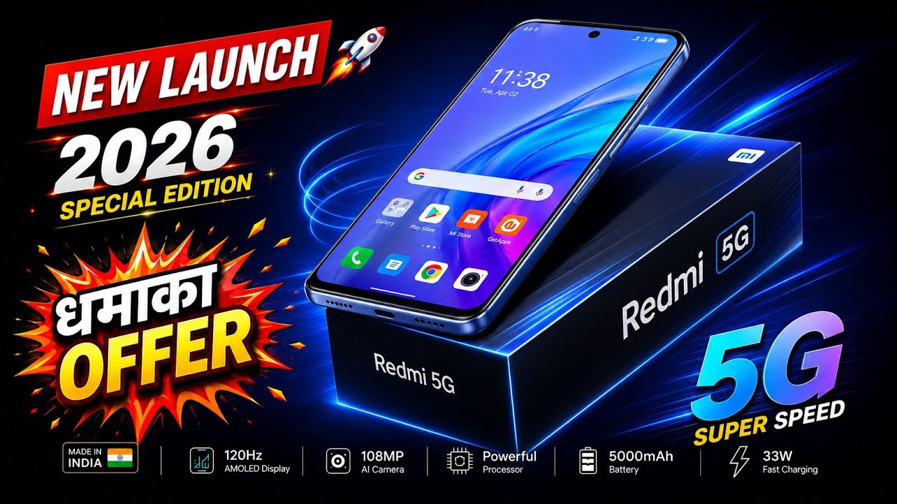 New 5G Mobile 2026⚡Redmi A5 5G unboxsing⚡Best 5G Smartphone 2026⚡Jio Phone 3 unboxsing 