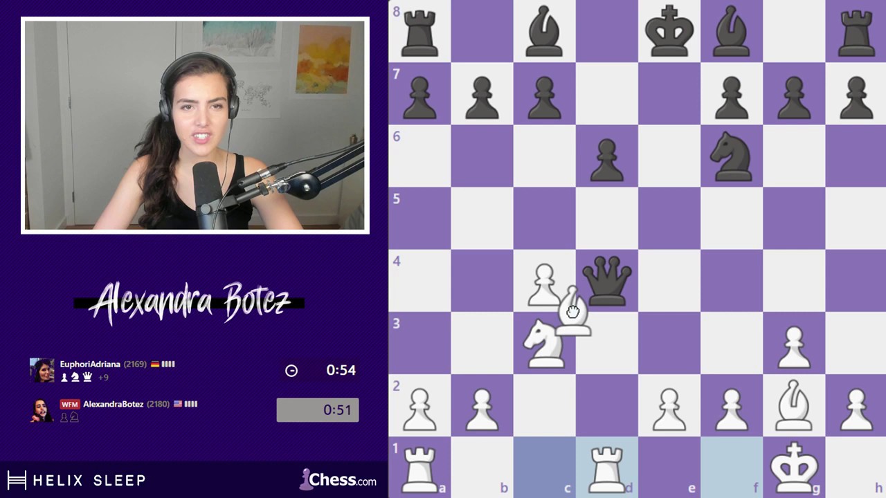 The Botez Gambit Accepted!♕Queen UnknownPhenomena♕ (2169) vs. WFM Alexandra Botez (2180)!
