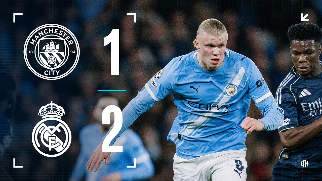 HIGHLIGHTS! 10-man Blues exit Champions League despite valiant effort | man City 1-2 Real Madrid