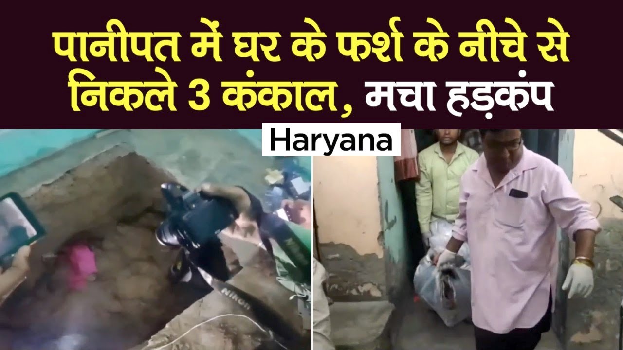 Haryana के Panipat में घर के फर्श के नीचे से निकले 3 मानव कंकाल, पुलिस ने शुरू की जांच