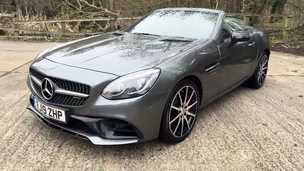 2019 (19) Mercedes-Benz SLC 43 AMG in Selenite Grey metallic. 