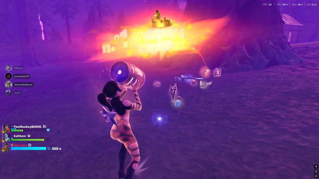 win en fornite con la banda