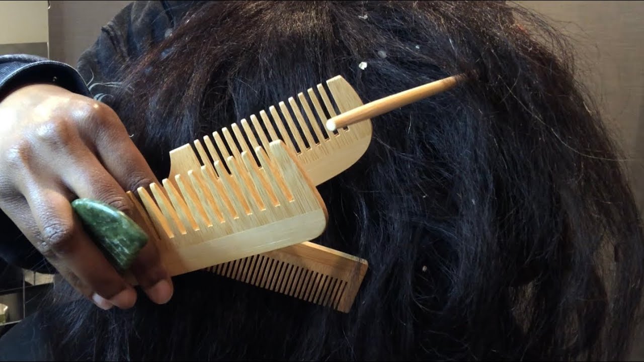 ASMR 💆🏽‍♀️ RELAXING Wooden Scalp Treatment RP