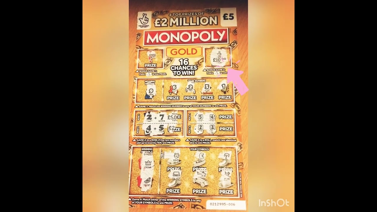 Monopoly gold scratch card 🤞💰