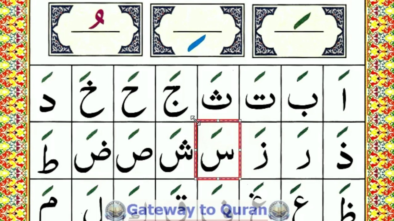 Learn to read Quran with Tajweed Qaida Lesson 04 Part 1 Alif fatha a - Arabic Vowel Fatha / Zabar
