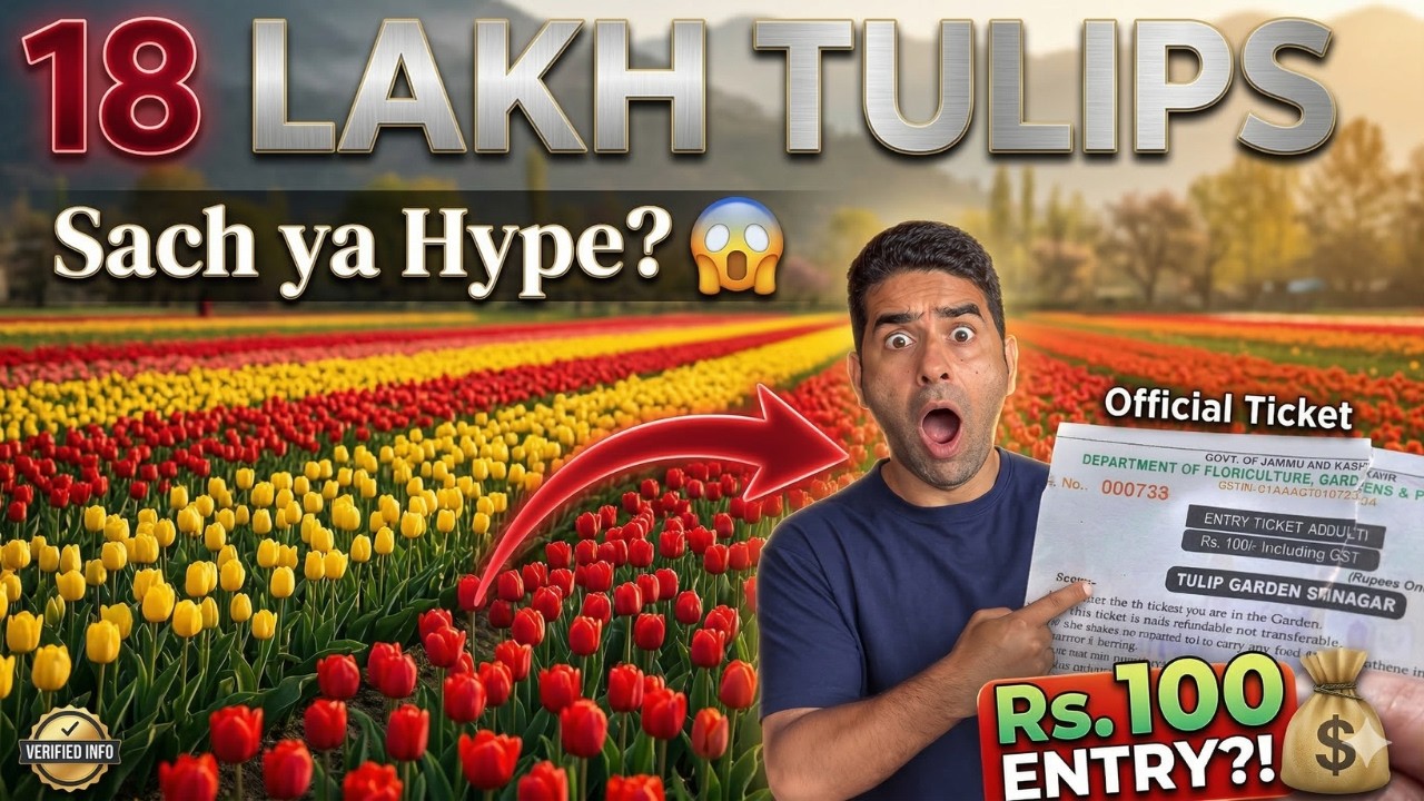 Srinagar Tulip Garden Opening Day 2026🌷 Kashmir Spring Vlog
