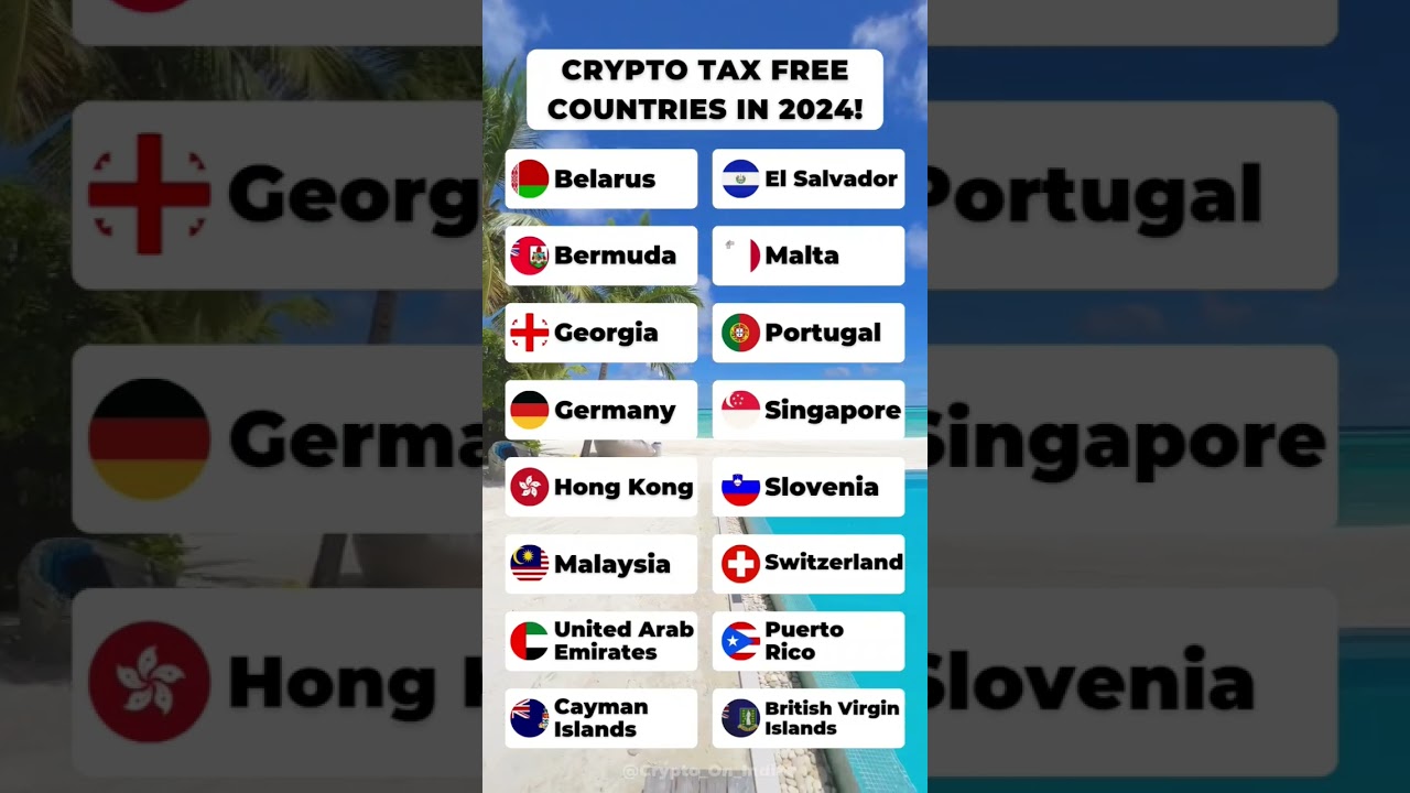 Crypto Tax Free Countries In 2024!!👀🔥 || #shorts #cryptoshort #cryptocurrency #crypto #altcoins #nfa