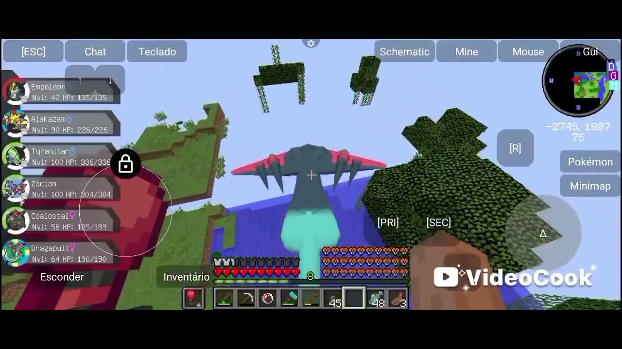 Eu e o meu tio jogando Pixelmon parte 5 