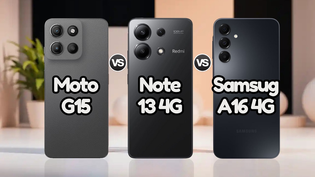 Moto G15 Vs Redmi Note 13 Vs Samsung A16 4G | 