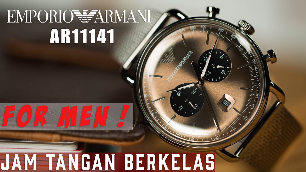 Jam Tangan Pria Emporio Armani Aviator AR11141 Chronograph | Jam Tangan Berkelas !