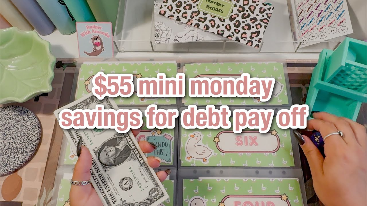 $55 mini monday | extra debt payment savings challenges | june week 1 | #mondayminis