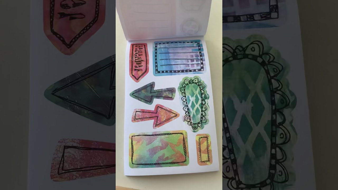 Dylusions Creative Dyary Stickers collection flip through