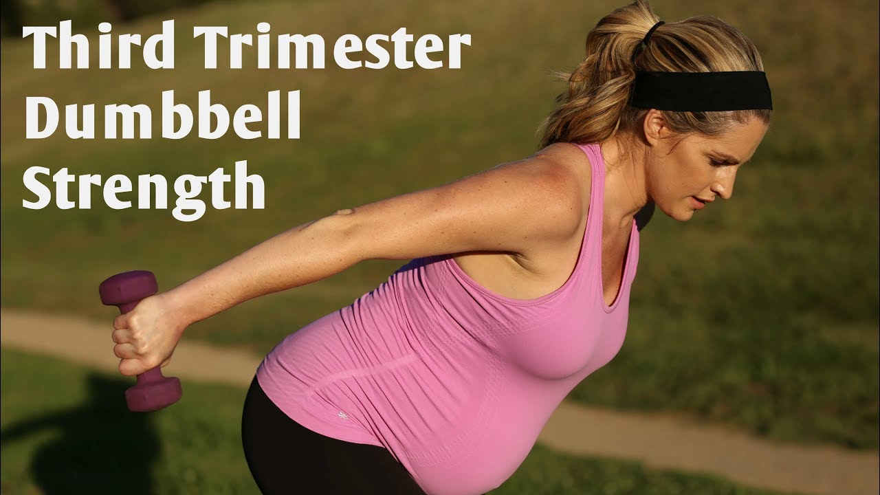 Third Trimester Prenatal Dumbbell Strength Workout---But Good For All Trimesters!