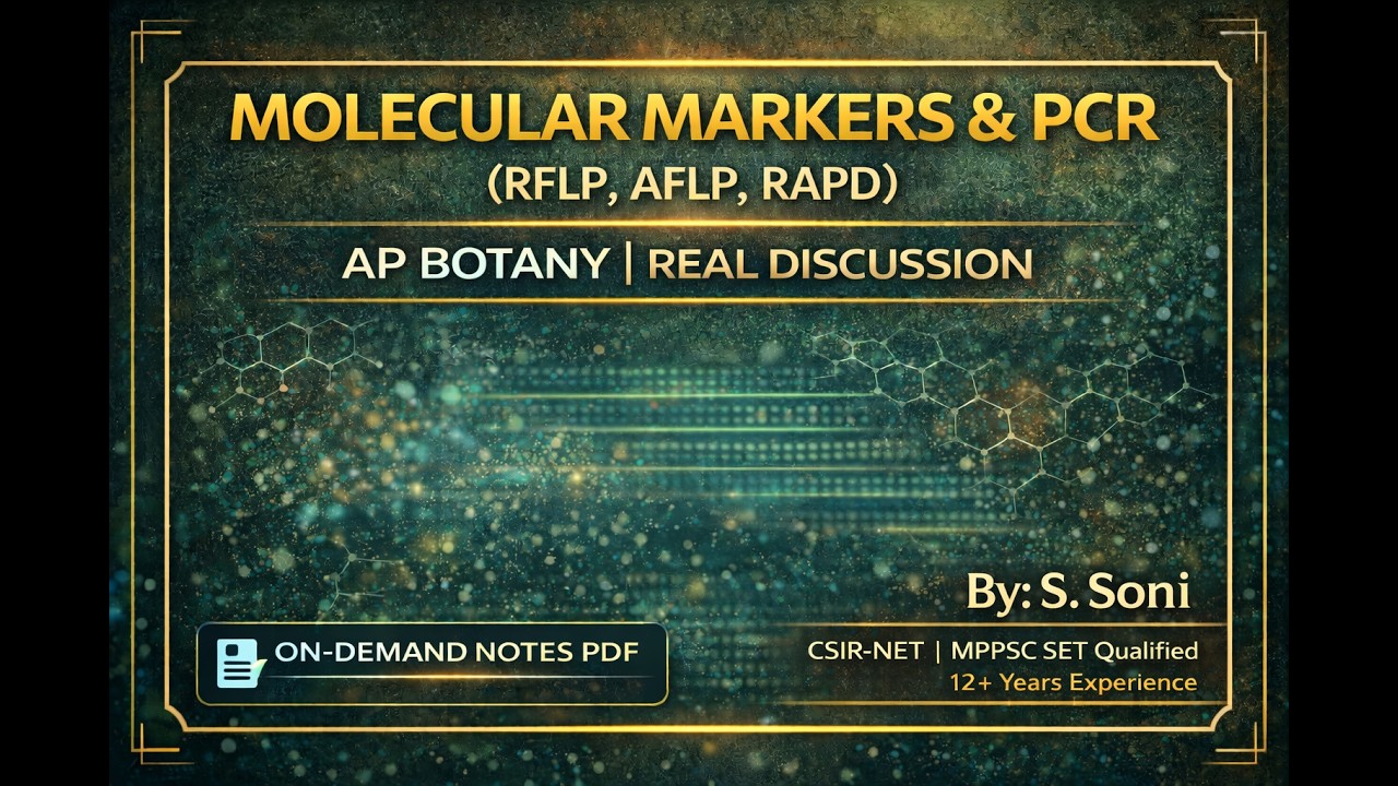 Molecular Markers & PCR (RFLP, AFLP, RAPD) | AP Botany Exam & Interview (Real Discussion)