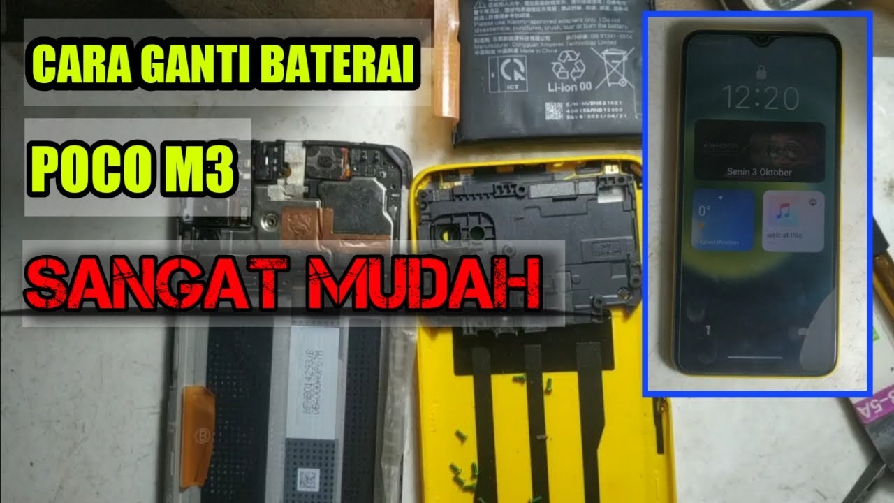 ganti baterai poco m3 simple dan mudah #pocom3 #replacement #change #battery